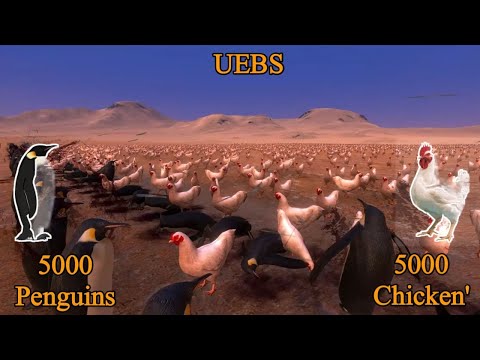 5000 Penguins vs 5000 Chickens' | Ultimate Epic Battle Simulator |