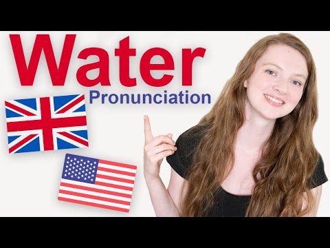 Part of a video titled How to Pronounce "Water" in British English and American English
