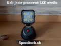 LED pracovné svetlo - 15W LED nabíjacie s magnetom (230V / 12V nabíjačka) - Video Youtube