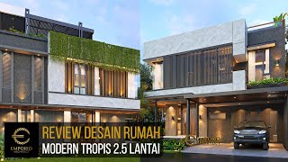 Video 3D Desain Rumah Modern 2.5 Lantai Bapak Denza