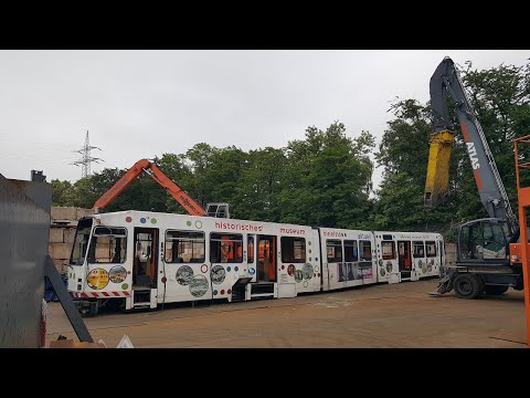 Bahn in Bielefeld - Verschrottung M8C 556
