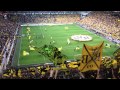 Borussia Dortmund fans are singing Heja BVB!