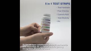 Pool spa test strips 5in1