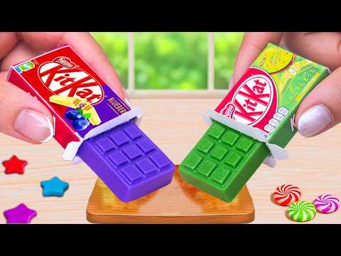 Amazing KITKAT Cake | Mini Rainbow Cake Recipe With 1000+ Yummy Mini Colorful Chocolate  KitKat Bars
