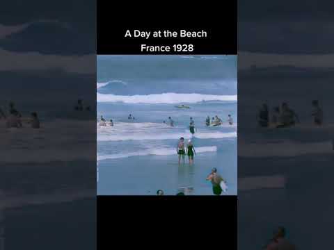 A Day at the Beach France 1928 #oldfootage #shorts #1920s #timemashine