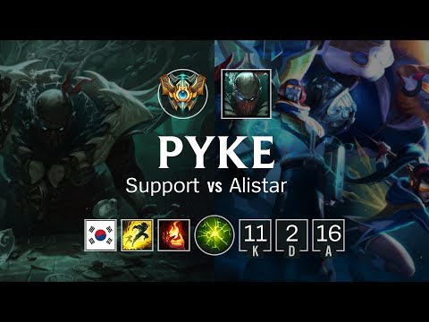 Pyke Support vs Alistar - KR Challenger Patch 8.20
