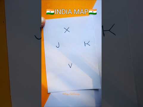 How to draw INDIA Map 🇮🇳 #india #drawing #map