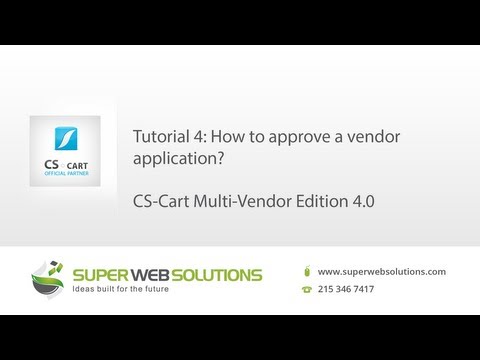 How to approve a vendor application?  (CS-Cart Multi-Vendor Edition 4.0)