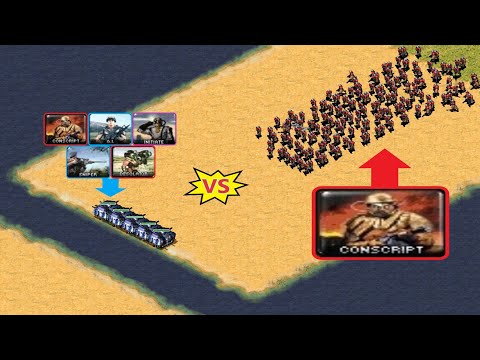 Mix Infantry BF vs Conscripts - Red Alert 2