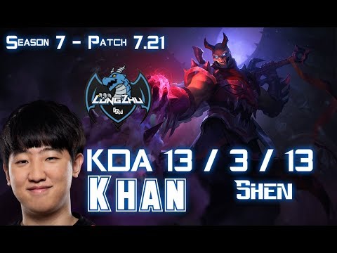 LZ Khan SHEN vs CHO'GATH Top - Patch 7.21 KR Ranked