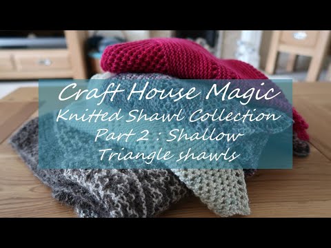 Knitted Shawl Collection: Part 2: Shallow Triangle shaped shawls