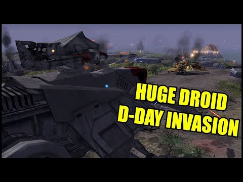 HUGE Droid Army D-DAY INVASION! - Men of War: Star Wars Mod Battle Simulator