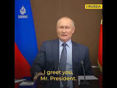 Watch the start of Biden and Putin’s video call | AJ #shorts