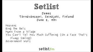 James Live @ Seinajoki Provinssirock Festival, 1991-06-08 [FM] [Audio only]