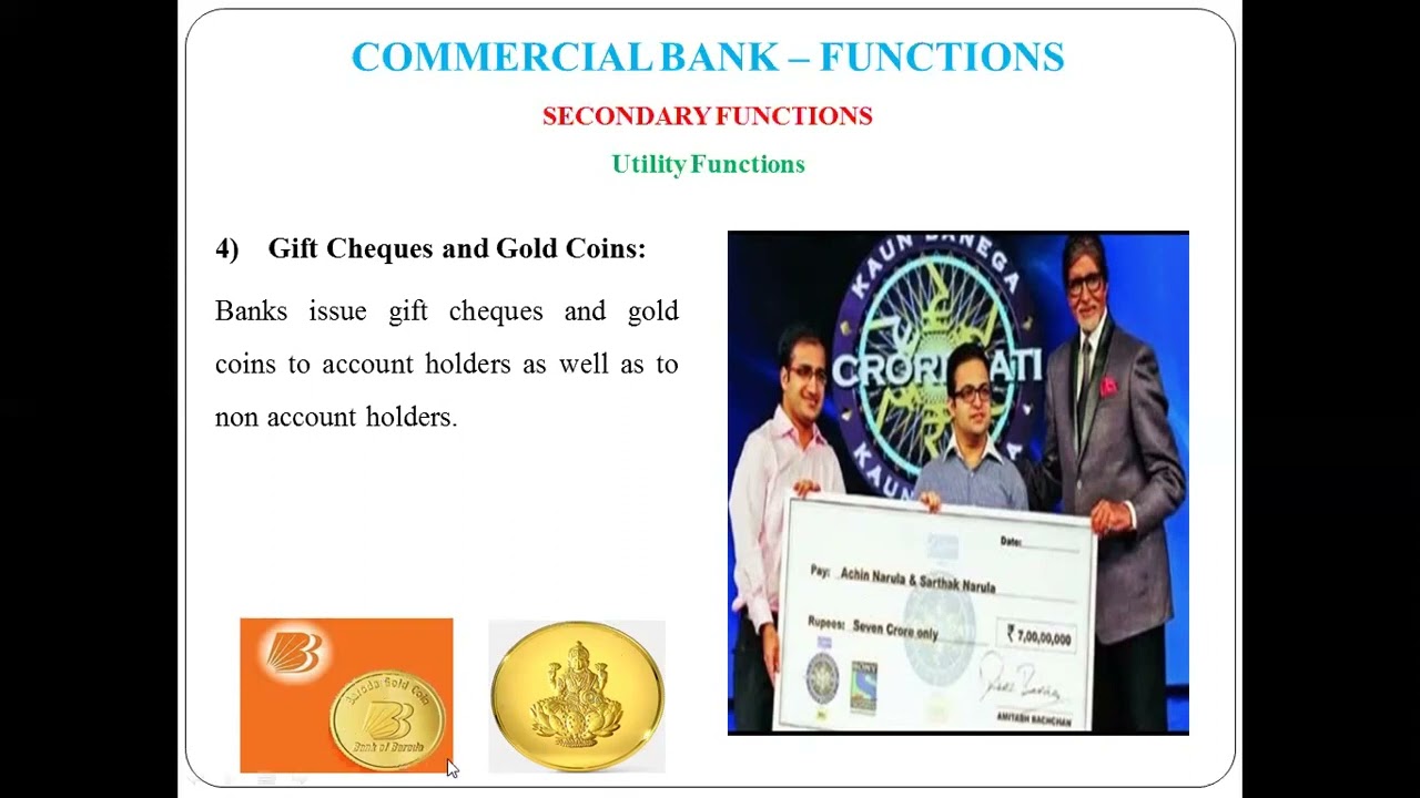 80 - Secondary Function of Commercial Bank - Utility Functions