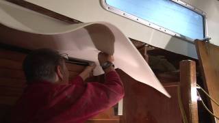 Installing a Foam Backed Headliner in a Boat
