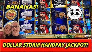 HANDPAY JACKPOT! DOLLAR STORM CARIBBEAN GOLD! BIG WIN BONUS! #handpay #theslotcats #slots #fyp