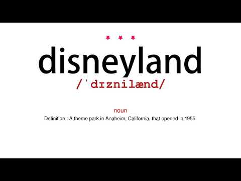 How to pronounce disneyland - Vocab Today