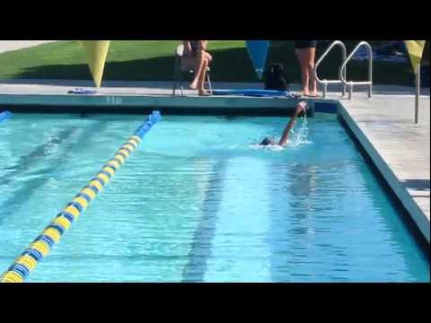 Anthony backstroke swimming.