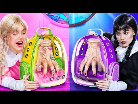 Wednesday Addams and Goody's Room Makeover! Evil vs. Good Twin!