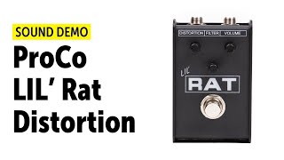 Video thumbnail for ProCo Lil' Rat - Sound Demo incl. comparison to original Rat (no talking) by Guitar Bonedo