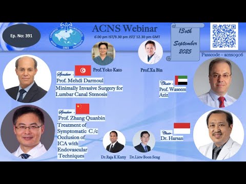ACNS Webinar-Sept 13- MIS for Lumbar Canal Stenosis & Endovasc  Treatment of C:c ICA Occlusion