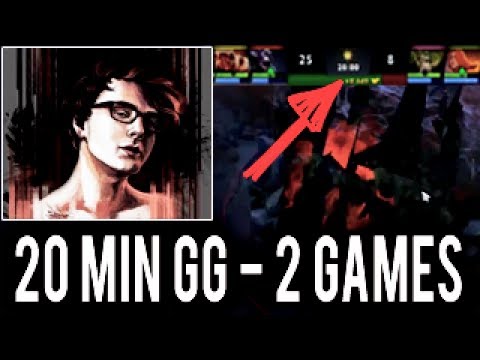 WTF! So Fast GG 20 MIN +50 MMR EZ for Miracle- [2 Games] 9k MMR Dota 2