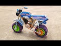 How To Make MatchBox TOY Motorcycle At Home Amazing DC Motor Bike