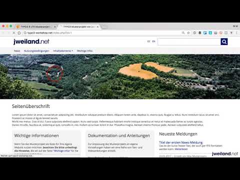 TYPO3 8.7 für Redakteure - Teil 11:  Der Seitenbaum