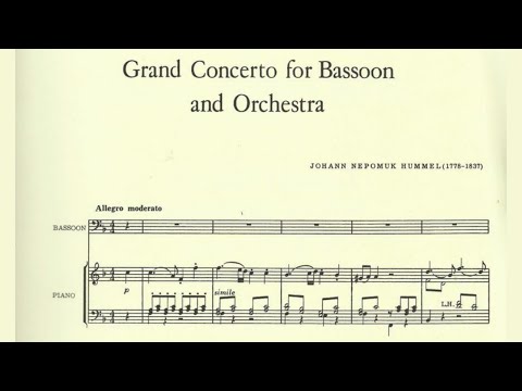 Johann Nepomuk Hummel: Bassoon Concerto, WoO. 23/S. 63 (c. 1805)