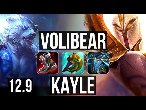 VOLIBEAR vs KAYLE (TOP) | 18/1/5, 10 solo kills, Legendary, 1.8M mastery | EUW Diamond | 12.9