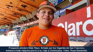 "Estoy enfocado en mejorar mi bateo y defensa", dice prospecto Elián Rayo