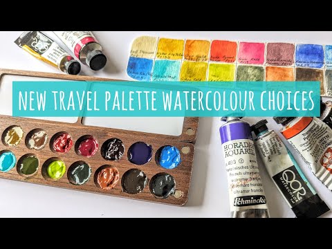 New Travel Palette Watercolour Paint Choices & Mixing: Daniel Smith, Schmincke, QoR, Sennelier etc.