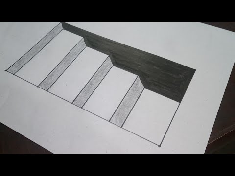 Easy 3D Steps in a Hole || How To Draw 3D Hole || Anamorphic Illusion || 3D Trick Art on paper