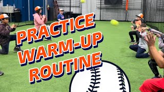 Youth Baseball Practice Warm-Up Routine