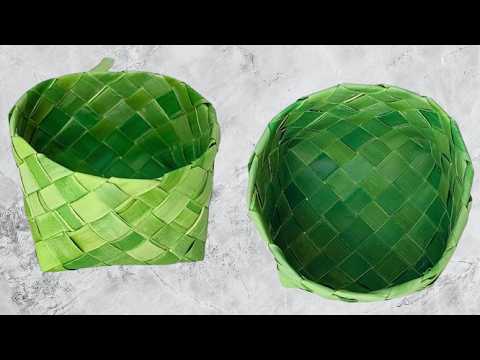 New Types Coconut Leaf Basket /  How To Make Basket Palm Leaf #theskillsarts