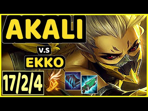 SERTUSS (AKALI) vs EKKO - 17/2/4 KDA MID CHALLENGER GAMEPLAY - EUW