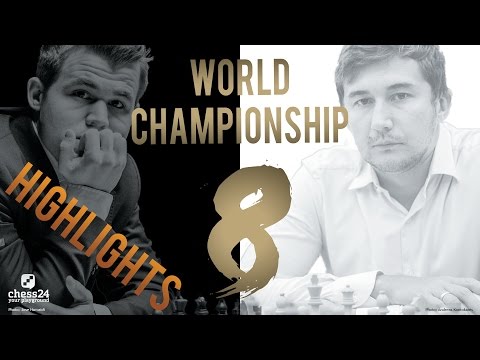 Carlsen - Karjakin Game 8 World Chess Championship 2016 Highlights