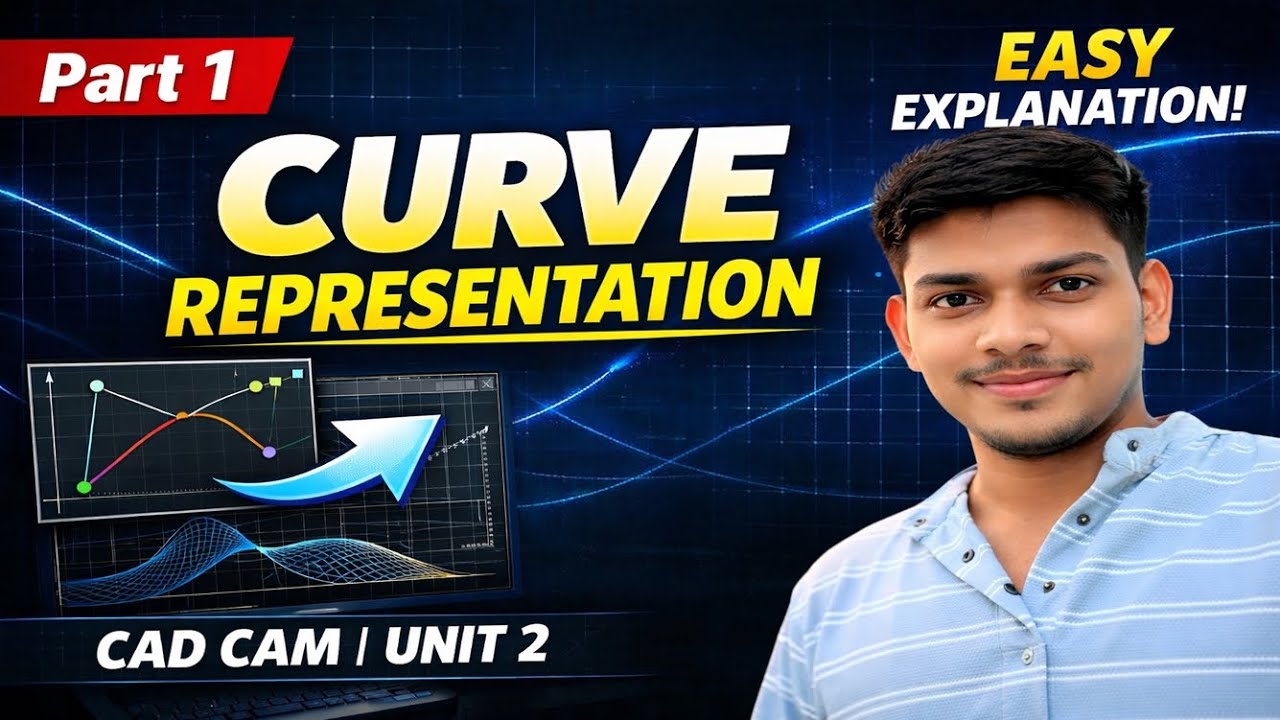 AKTU CAD CAM Unit 2: (part 1)  Curve Representation Explained Simply 😍 | Btech sem-6