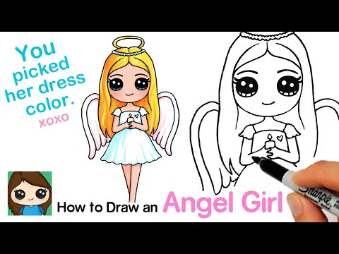 How to Draw an Angel Cute Girl