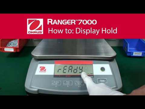 Funkcja zatrzymania wyniku w wadze OHAUS z serii Ranger 3000