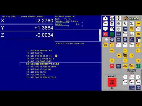 CNC12 How to Load a G-code File and begin Cutting