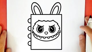 COMO DESENHAR UM CADERNO LABUBU KAWAII