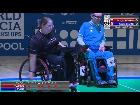 BISFed World Boccia Championships 12.08.2018 426 Matjaž Bartol (SLO) vs 407 Alison Levine (CAN)(BC4)