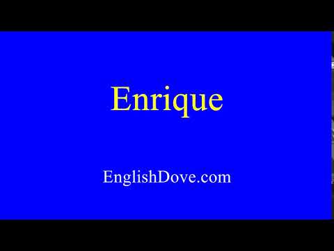 How to pronounce Enrique in American English.
