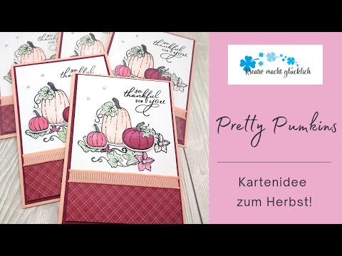 Stampin´Up! Herbstkarte / Pretty Pumkins / Colorieren mit Stampin Blends