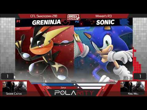 CFL Smackdown Ultimate 218 - Snowie Cactus (Greninja) vs KingWill (Ganon, Sonic) - Winners R3