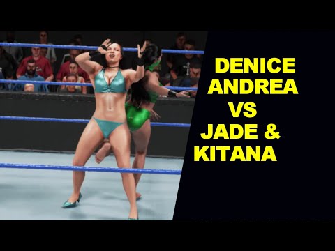 WWE 2K19 Denice Andrea vs Jade & Kitana - 2 on 1