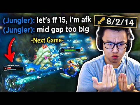 Delusional jungler flamed me hard so I took his LP the very next game 😈
