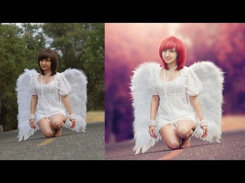 Neon Glow Effect Portrait Photoshop Tutorial